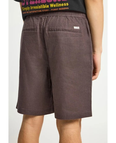 FUNKY BUDDHA Men's linen chino shorts FBM013-009-03
