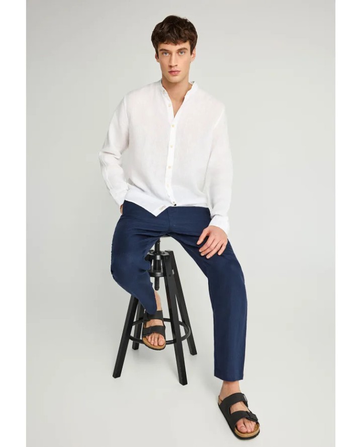 FUNKY BUDDHA  Men's comfort fit linen...