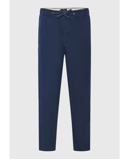 FUNKY BUDDHA  Men's comfort fit linen chino pants  FBM013-011-02 NAVY