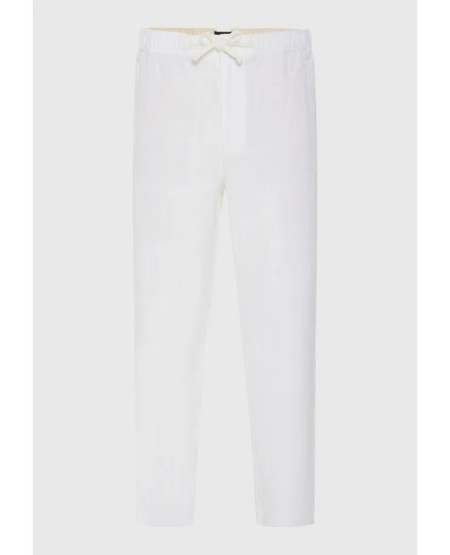 FUNKY BUDDHA  Men's comfort fit linen chino pants  FBM013-011-02 WHITE