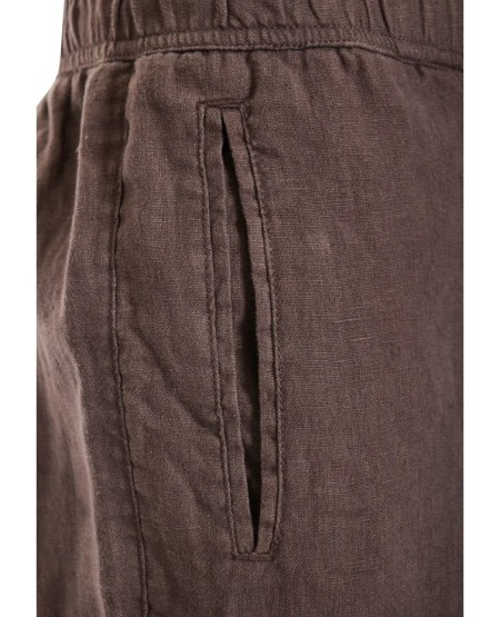 FUNKY BUDDHA  Ανδρικό comfort fit λινό chino παντελόνι FBM013-011-02 MOON MIST