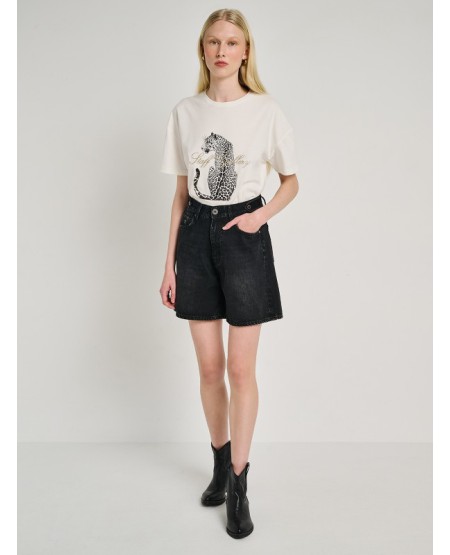 STAFF JEANS Lorna Γυναικείο Κοντομάνικο Μπλουζάκι 63-006.055 WHITE