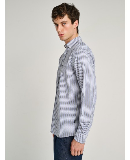 STAFF JEANS Lark Ανδρικό Πουκάμισο Ριγέ Μακρύ Μανίκι 61-005.055