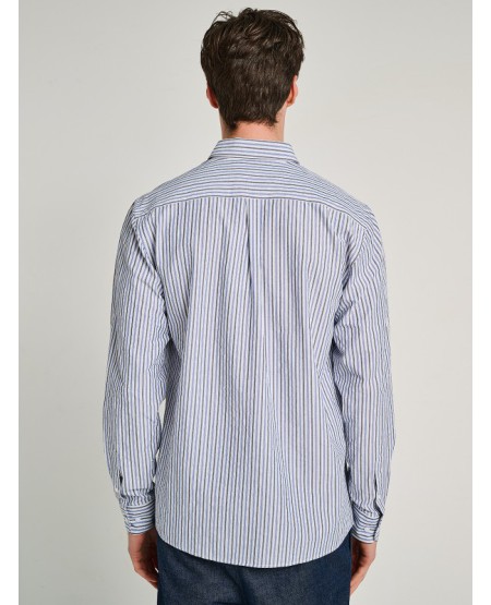 STAFF JEANS Lark Ανδρικό Πουκάμισο Ριγέ Μακρύ Μανίκι 61-005.055