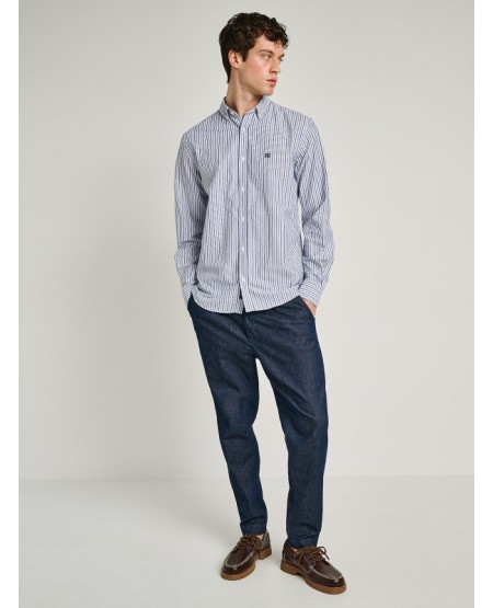 STAFF JEANS Lark Ανδρικό Πουκάμισο Ριγέ Μακρύ Μανίκι 61-005.055