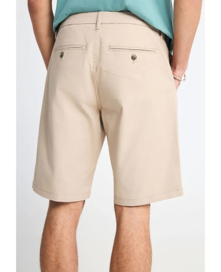 FUNKY BUDDHA Ανδρική βερμούδα chino - The essentials FBM013-001-03 GREIGE