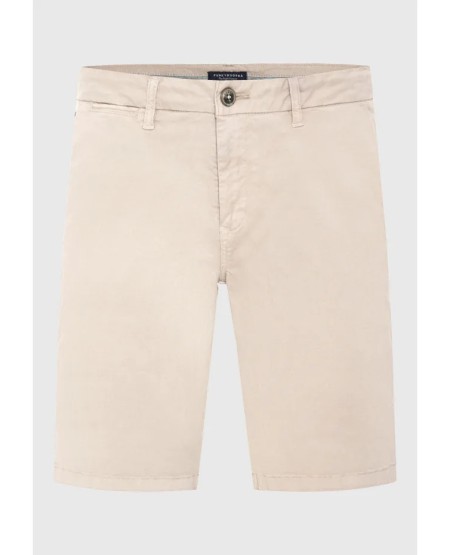 FUNKY BUDDHA Ανδρική βερμούδα chino - The essentials FBM013-001-03 GREIGE