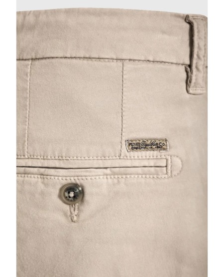 FUNKY BUDDHA Ανδρική βερμούδα chino - The essentials FBM013-001-03 GREIGE