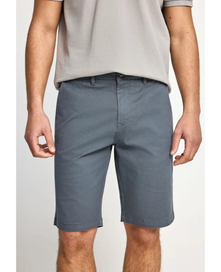 FUNKY BUDDHA Ανδρική βερμούδα chino - The essentials FBM013-001-03 DUSTY BLUE