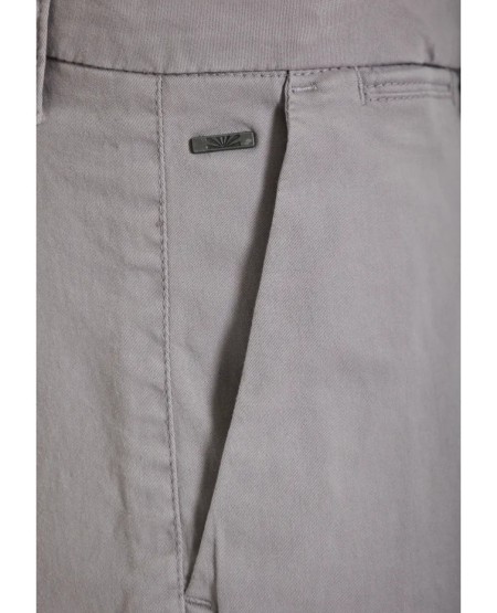 FUNKY BUDDHA Ανδρική βερμούδα chino - The essentials FBM013-001-03 GREY