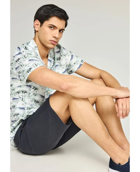 FUNKY BUDDHA Men's chino shorts - The essentials FBM013-001-03 NAVY