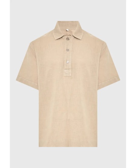 FUNKY BUDDHA Men's polo shirt FBM013-005-11 GREIGE