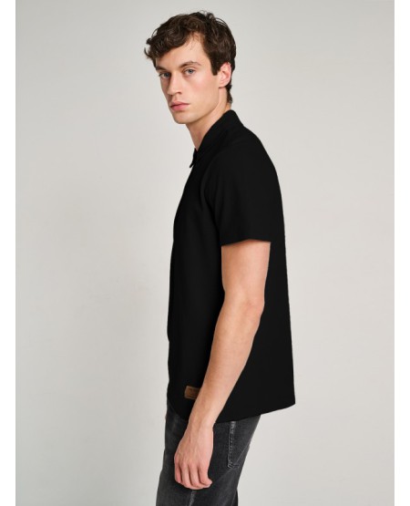 STAFF JEANS Mason Ανδρικό Μπλουζάκι Βαμβακερό Πόλο Γιακάς 64-403.055 BLACK