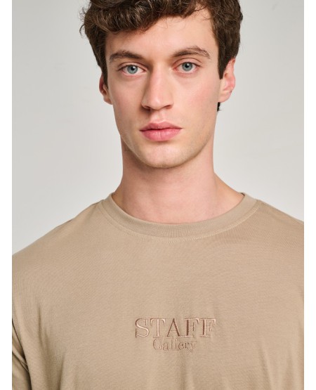 STAFF JEANS Ralph Ανδρικό Μπλουζάκι Βαμβακερό Κοντό Μανίκι 64-036.055 SAND