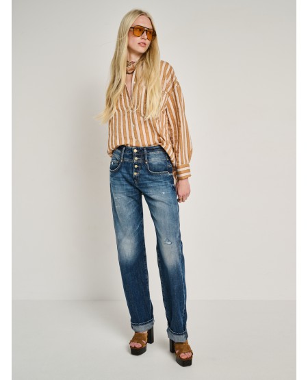 STAFF JEANS Kylie Long Sleeve Shirt 62-009.055 TERACOTTA