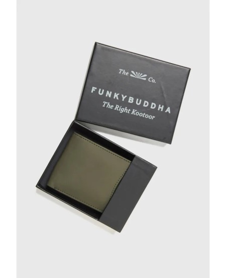 FUNKY BUDDHA  Ανδρικό πορτοφόλι FBM013-331-10 OLIVE