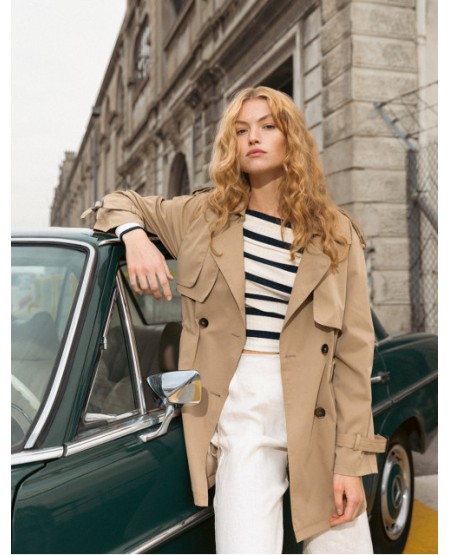SPLENDID fashion Women's demi trench coat 51-101-017 DK BEIGE