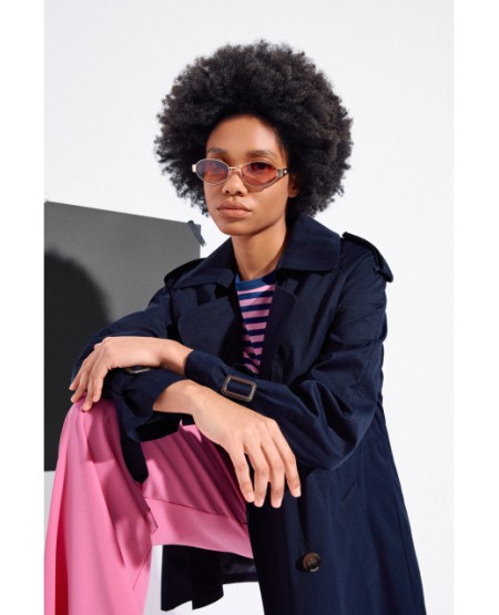 SPLENDID fashion Women's demi trench coat 51-101-017 NAVY