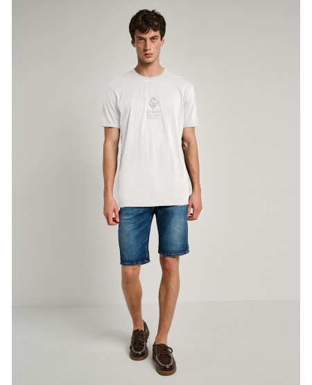 STAFF JEANS ΑΝΔΡΙΚΟ T-SHIRT 64-006.055 OFF WHITE