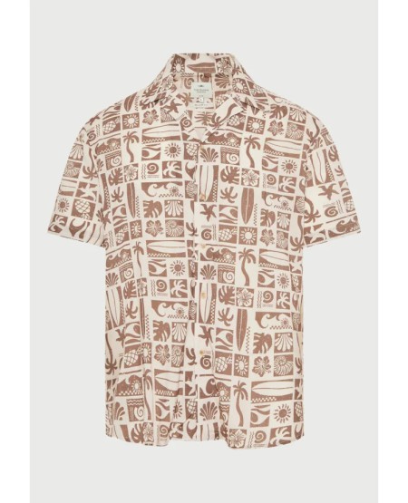 FUNKY BUDDHA  Men's short-sleeve shirt with print FBM013-046-05