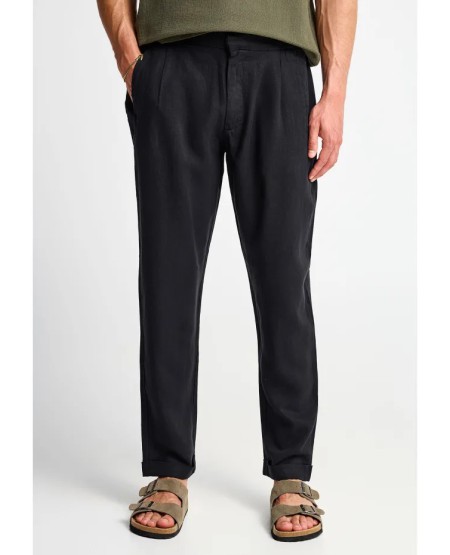 FUNKY BUDDHA  Ανδρικό loose chino παντελόνι FBM013-007-02 BLACK