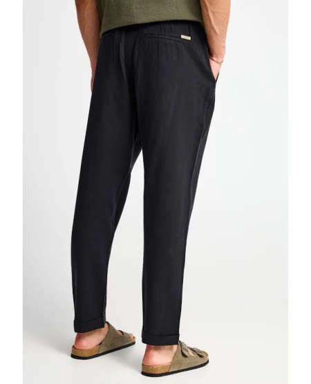 FUNKY BUDDHA  Ανδρικό loose chino παντελόνι FBM013-007-02 BLACK