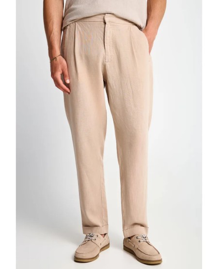 FUNKY BUDDHA  Ανδρικό loose chino παντελόνι FBM013-007-02 GREIGE
