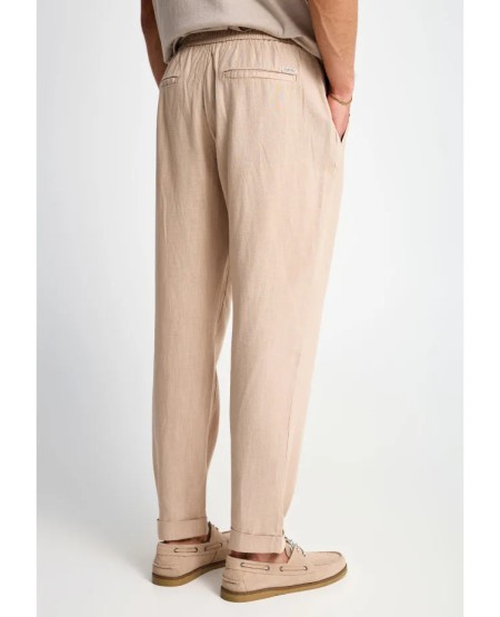 FUNKY BUDDHA  Ανδρικό loose chino παντελόνι FBM013-007-02 GREIGE