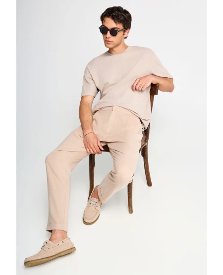 FUNKY BUDDHA Men's loose chino pants FBM013-007-02 GREIGE