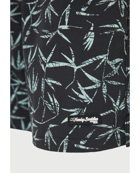FUNKY BUDDHA  Ανδρικό μαγιό με τύπωμα FBM013-019-16 ANTHRACITE
