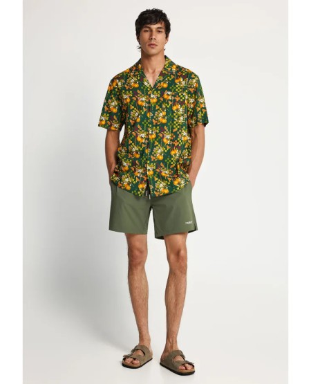 FUNKY BUDDHA Men's swimwear FBM013-001-16 DEEP FOREST