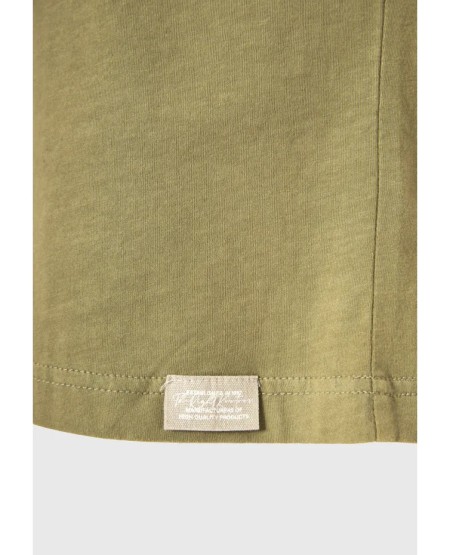 FUNKY BUDDHA Ανδρικό βαμβακερό t-shirt με τύπωμα FBM013-013-04 GREEN MOSS
