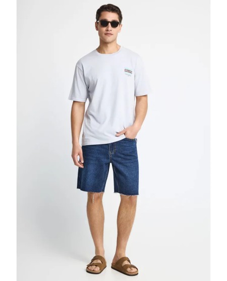 FUNKY BUDDHA  Ανδρικό t-shirt με τύπωμα στην πλάτη FBM013-097-04