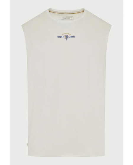 Men's cotton sleeveless top FBM013-098-04 WHITE