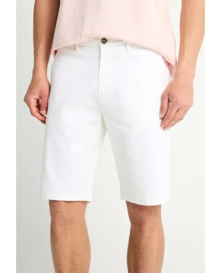 copy of FUNKY BUDDHA Ανδρική βερμούδα chino - The essentials FBM013-001-03 WHITE