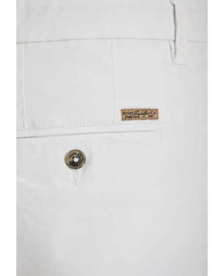 copy of FUNKY BUDDHA Ανδρική βερμούδα chino - The essentials FBM013-001-03 WHITE