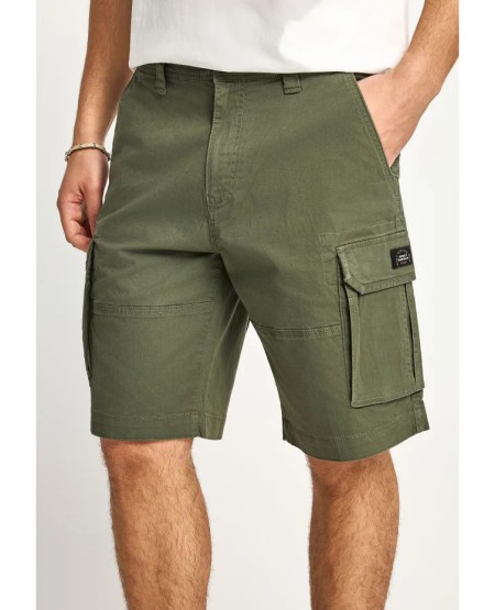 FUNKY BUDDHA Ανδρική cargo βερμούδα FBM013-030-03 DEEP FOREST