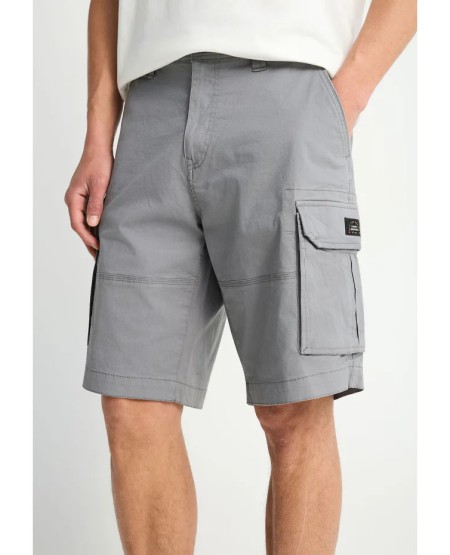 FUNKY BUDDHA Men's cargo shorts FBM013-030-03 STEEL GREY