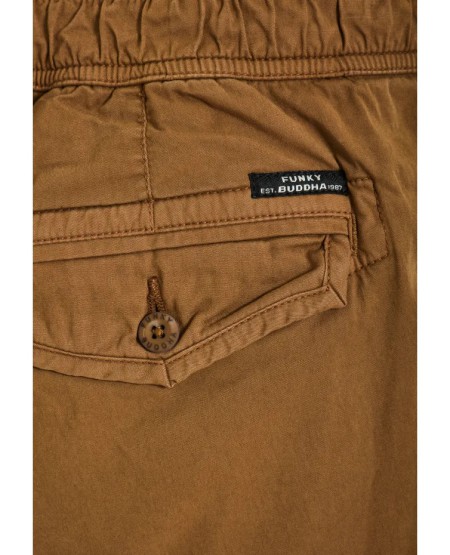 FUNKY BUDDHA Ανδρική cargo βερμούδα FBM013-030-03 WOOD
