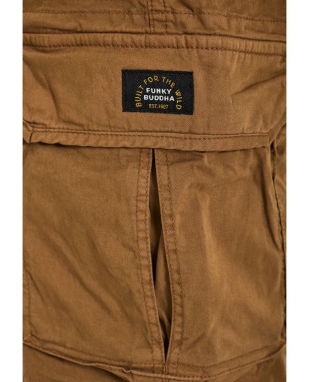FUNKY BUDDHA Men's cargo shorts FBM013-030-03 WOOD