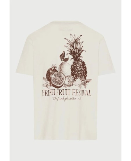 Ανδρικό βαμβακερό t-shirt με τύπωμα στην πλάτη FBM013-082-04 OFF WHITE