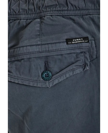 FUNKY BUDDHA Ανδρική cargo βερμούδα FBM013-030-03 DUSTY BLUE