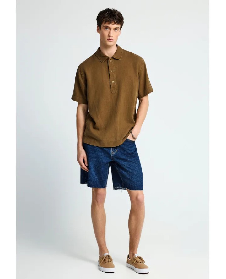 FUNKY BUDDHA Ανδρική μπλούζα polo...