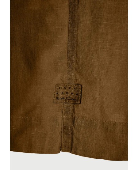 FUNKY BUDDHA Ανδρική μπλούζα polo FBM013-005-11 WOOD