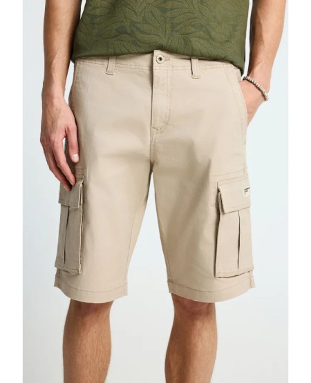 FUNKY BUDDHA Men's cargo shorts FBM013-002-03 GREIGE