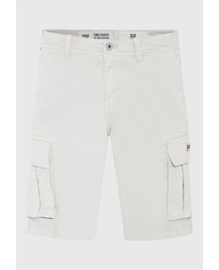 FUNKY BUDDHA  Ανδρική cargo βερμούδα FBM013-002-03 MIST