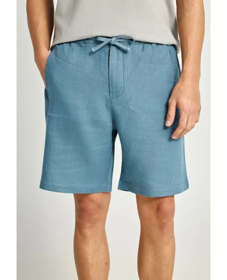 FUNKY BUDDHA Men's linen chino shorts FBM013-009-03 INDIGO